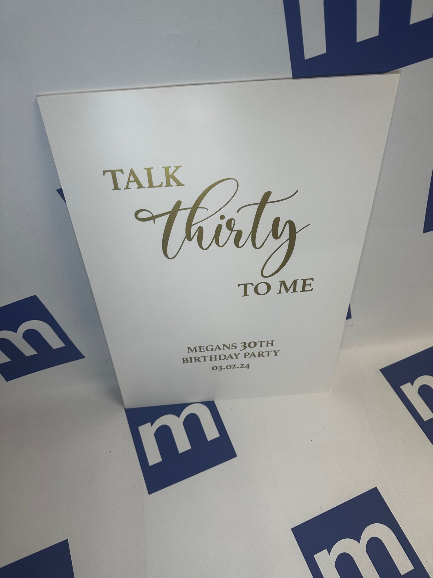 Party Sign A2 (sits on easel)