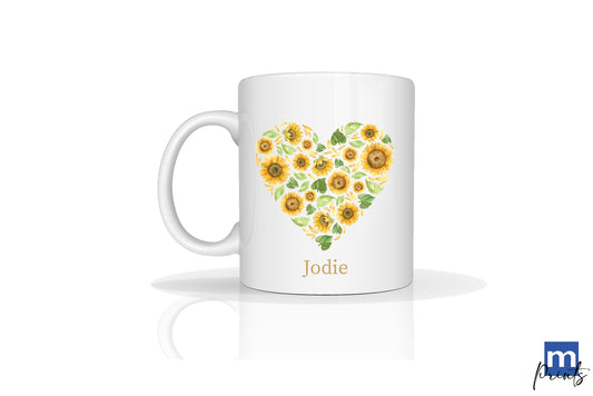 Personalised Sunflower Mug