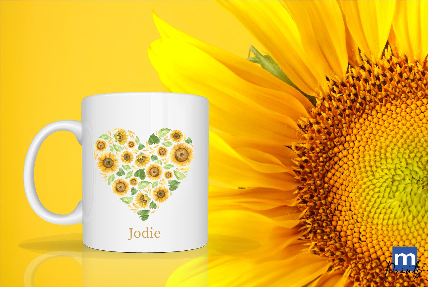 Personalised Sunflower Mug